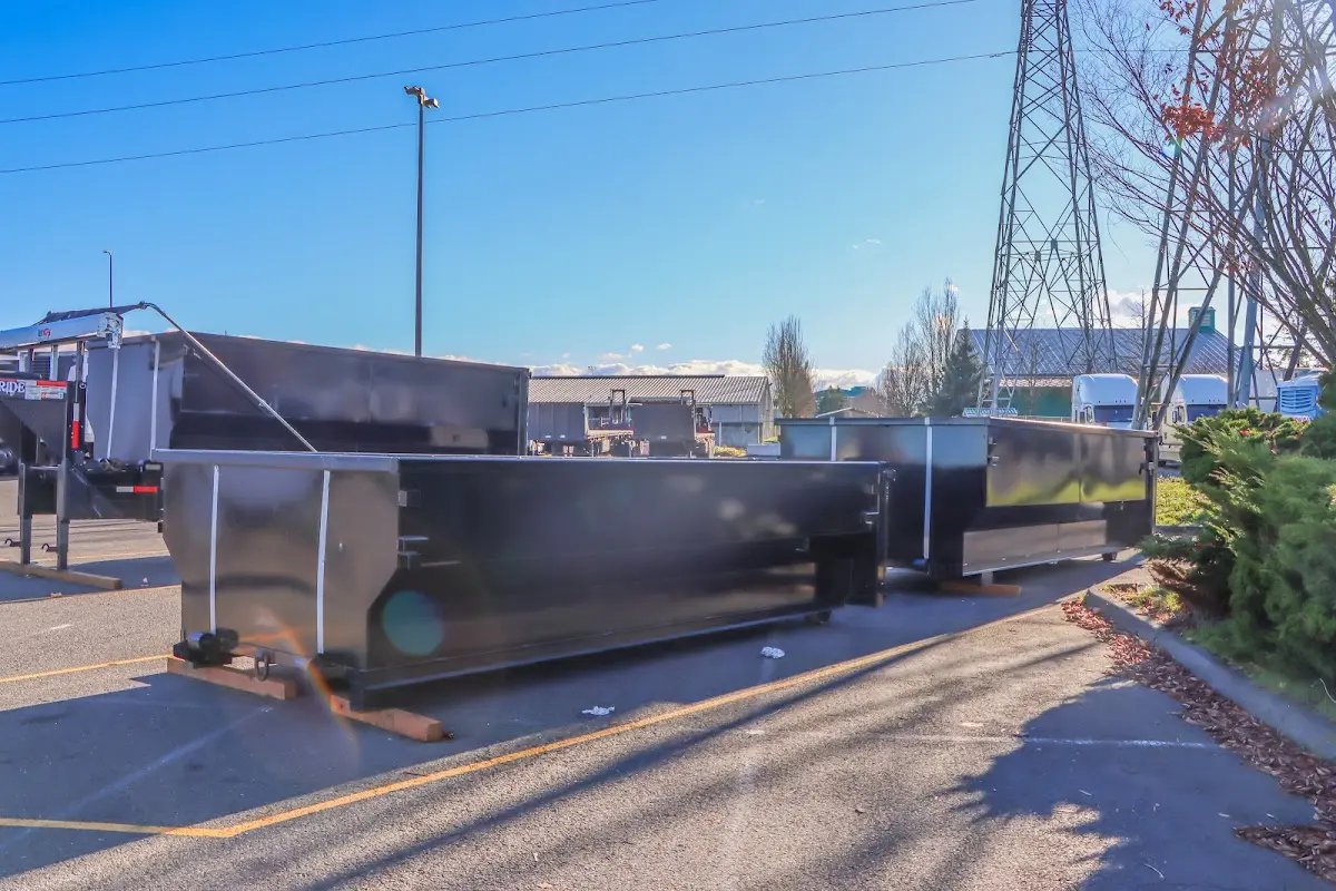 Roll-off dumpster ready for waste disposal at job site for Construction Dumpster Rental in Bealeton